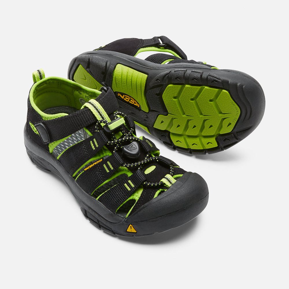 Sandalias Keen Mexico Negros/Verdes - Niños Newport H2 - SL0369785